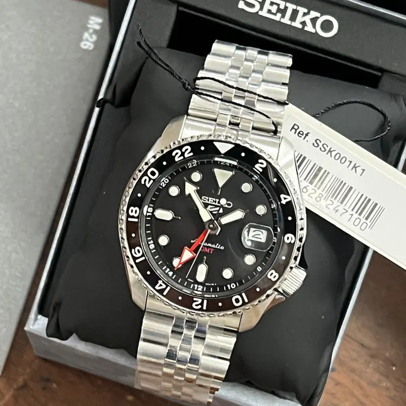 Seiko 5 Sports GMT Black Dial Precision Men’s Watch- SSK001K1